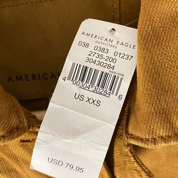 American Eagle Cropped Brown Denim Jacket - Picture 3 of 3